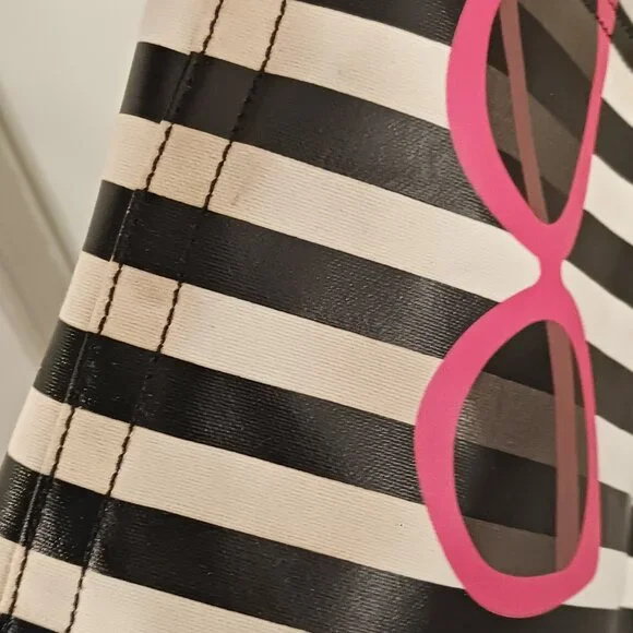 Kate Spade Splash Out Stripe Sunglasses Beach Tote - Picture 2 of 16
